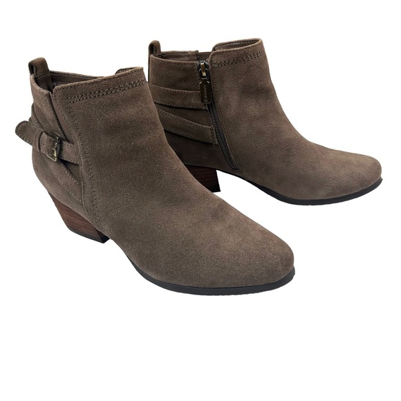 Blondo Taupe Idra Waterproof Suede Ankle Booties 8 - Picture 5 of 12